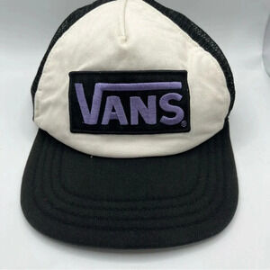 Vans Unisex Purple and Black Trucker Hat. Size: M Adjustable.